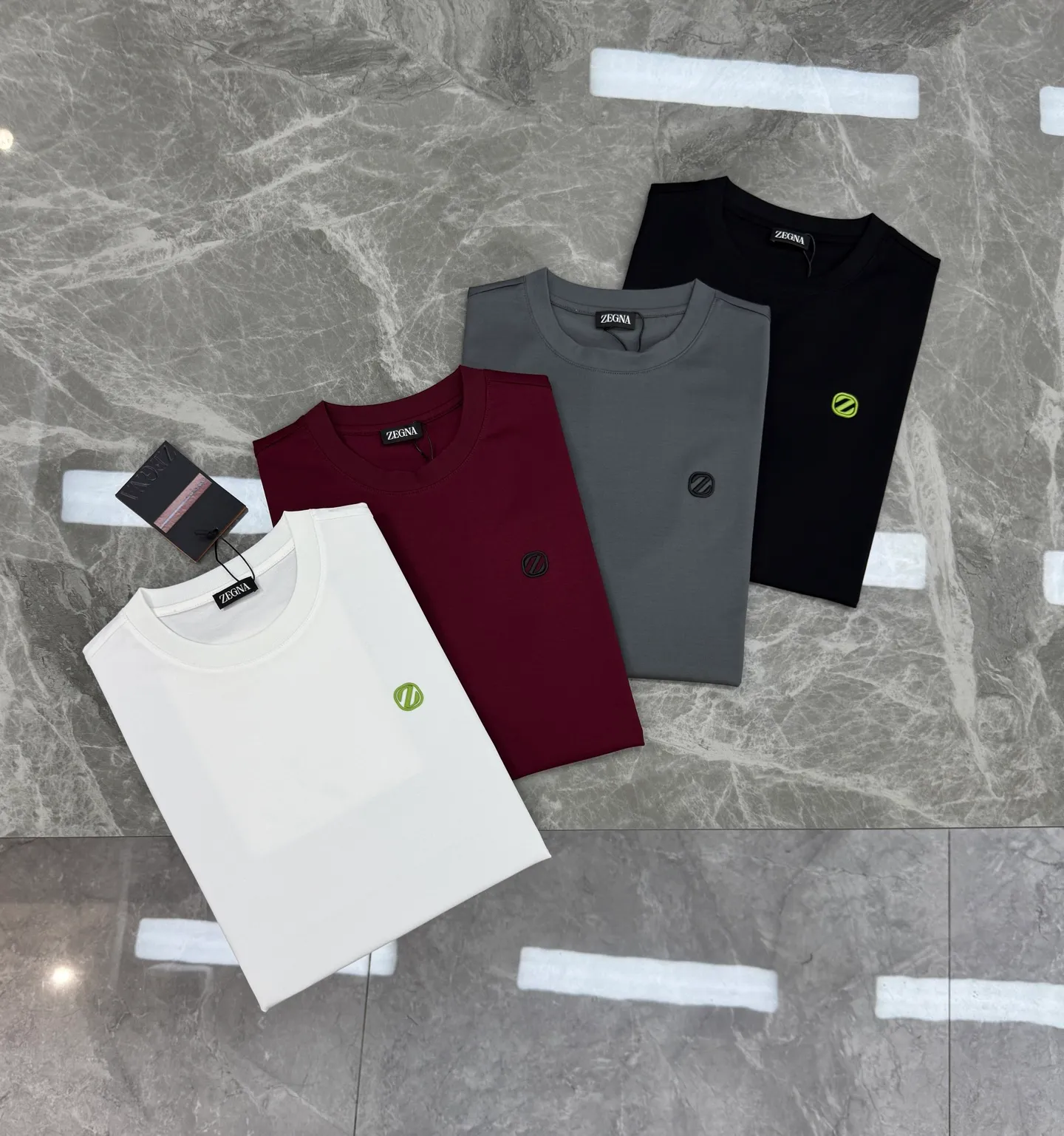 185 ⚜️ZEGNA New Arrival T ， Quality ， Breathable， ！ + Logo， ， OK， 。ZEGNA Premium ， ！ ！ ：Black.Gray. .White.Sizes：M-3XL（S 4XL ） ！175/145 XL